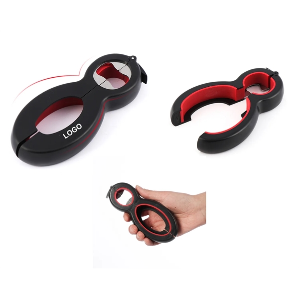 6 In 1 Multi Jar Can Bottle Opener - 6 In 1 Multi Jar Can Bottle Opener - Image 0 of 1