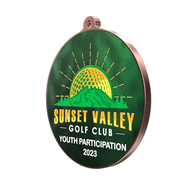 Express 2 1/4" Texture Tone® Medium Flat Medal - Express 2 1/4" Texture Tone® Medium Flat Medal - Image 4 of 10