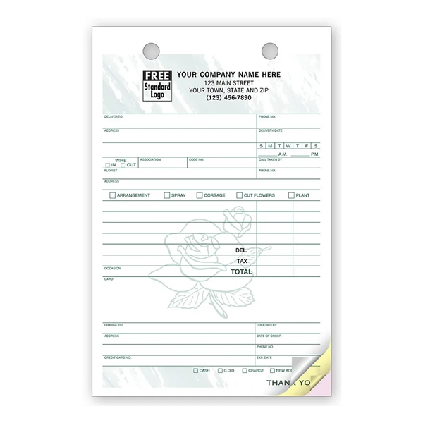 Florist Register Forms, Large, Carbonless - Florist Register Forms, Large, Carbonless - Image 0 of 0
