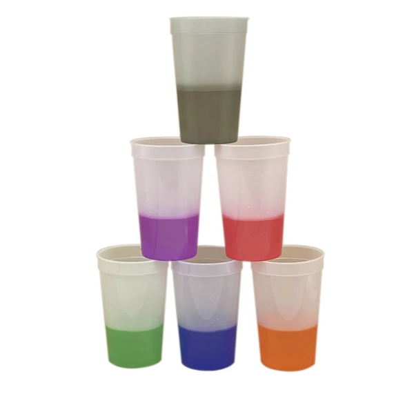 22 oz Frosted Color Changing Stadium Cup - 22 oz Frosted Color Changing Stadium Cup - Image 1 of 1