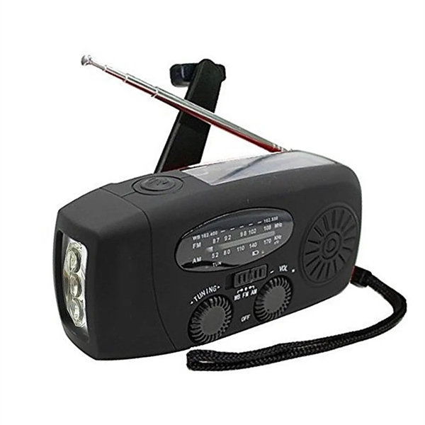 Emergency Hand Crank Radio with Flashlight and Power Bank - Emergency Hand Crank Radio with Flashlight and Power Bank - Image 6 of 7
