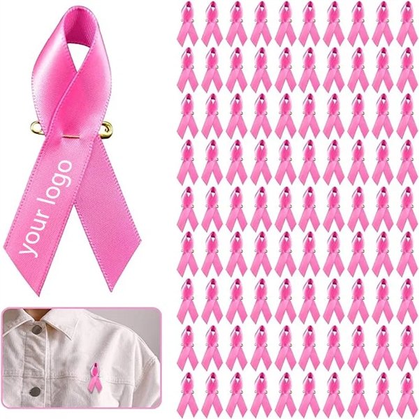 Breast Cancer Awareness Pink Ribbon Pins - Breast Cancer Awareness Pink Ribbon Pins - Image 0 of 4