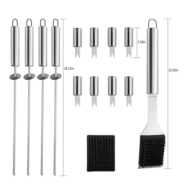 19 PCS Stainless Steel BBQ Grill Tools Set - 19 PCS Stainless Steel BBQ Grill Tools Set - Image 2 of 5