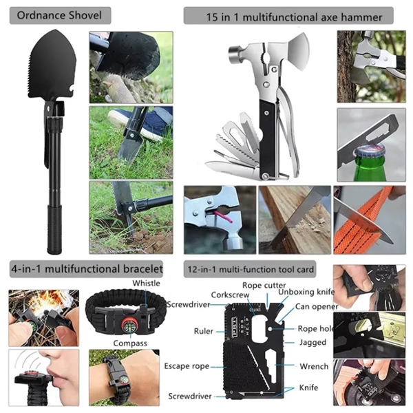 Outdoor Camping Survival Multi-Tool Kit - Outdoor Camping Survival Multi-Tool Kit - Image 2 of 3