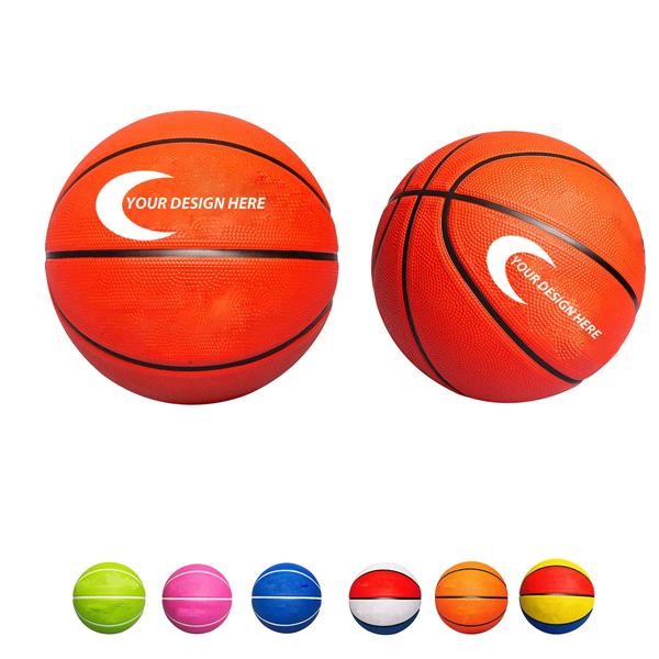 Size 7 Rubber Basketball w/ Custom Imprint - Size 7 Rubber Basketball w/ Custom Imprint - Image 0 of 1