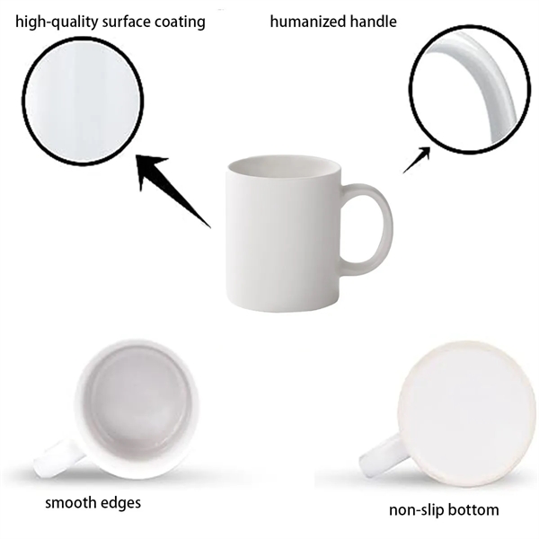 10OZ White Coffee Mugs - 10OZ White Coffee Mugs - Image 2 of 3