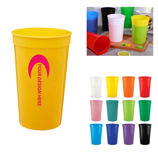 22 oz. Plastic Stadium Cup w/ Custom Imprint - 22 oz. Plastic Stadium Cup w/ Custom Imprint - Image 0 of 1