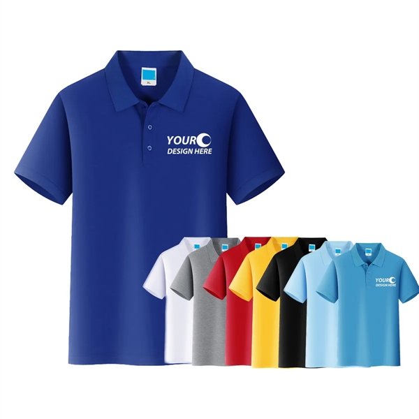 Custom Cotton Short Sleeve Polo Shirt - Custom Cotton Short Sleeve Polo Shirt - Image 0 of 1