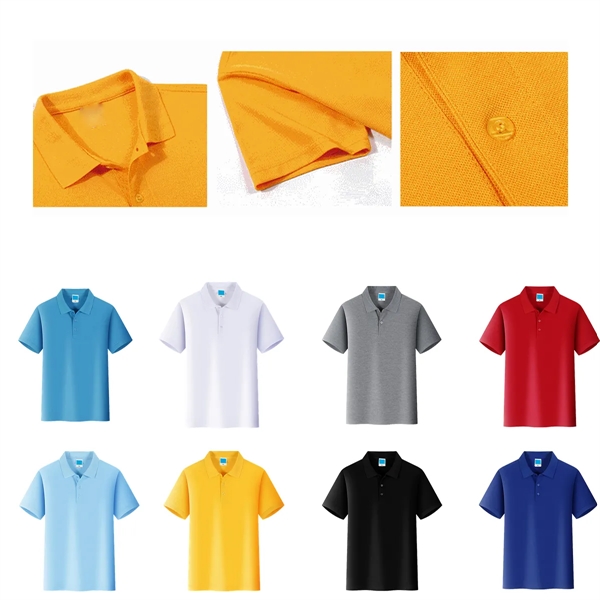Custom Cotton Short Sleeve Polo Shirt - Custom Cotton Short Sleeve Polo Shirt - Image 1 of 1