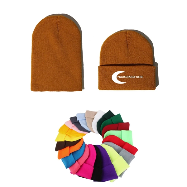 Arcylic Knit Beanie Cap w/ Custom Imprint - Arcylic Knit Beanie Cap w/ Custom Imprint - Image 0 of 1