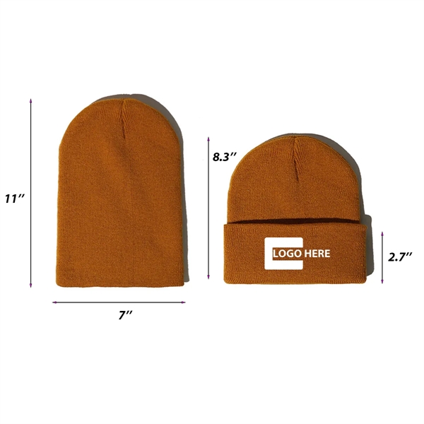 Arcylic Knit Beanie Cap w/ Custom Imprint - Arcylic Knit Beanie Cap w/ Custom Imprint - Image 1 of 1