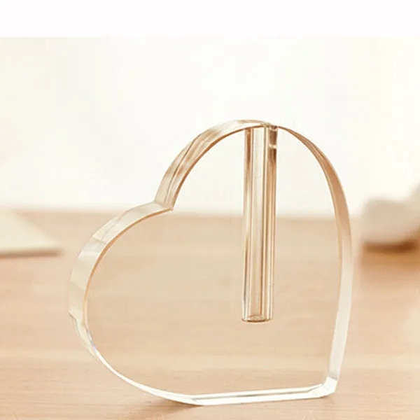 Crystal Heart Shaped Vase Wedding Decorations - Crystal Heart Shaped Vase Wedding Decorations - Image 2 of 4