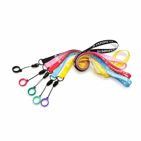 3/4" Lanyard W/ Breakaway Feature & Silicone Vape Pen Holder - 3/4" Lanyard W/ Breakaway Feature & Silicone Vape Pen Holder - Image 0 of 2
