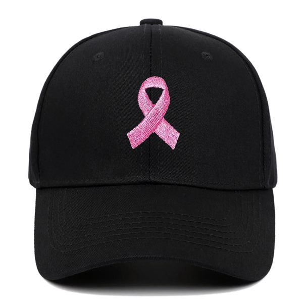 Breast Cancer Awareness Pink Ribbon Baseball Cap - Breast Cancer Awareness Pink Ribbon Baseball Cap - Image 5 of 5