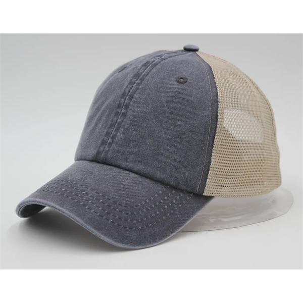 6 Panel Low Profile Trucker Cap Soft Comfortable Mesh back - 6 Panel Low Profile Trucker Cap Soft Comfortable Mesh back - Image 7 of 18