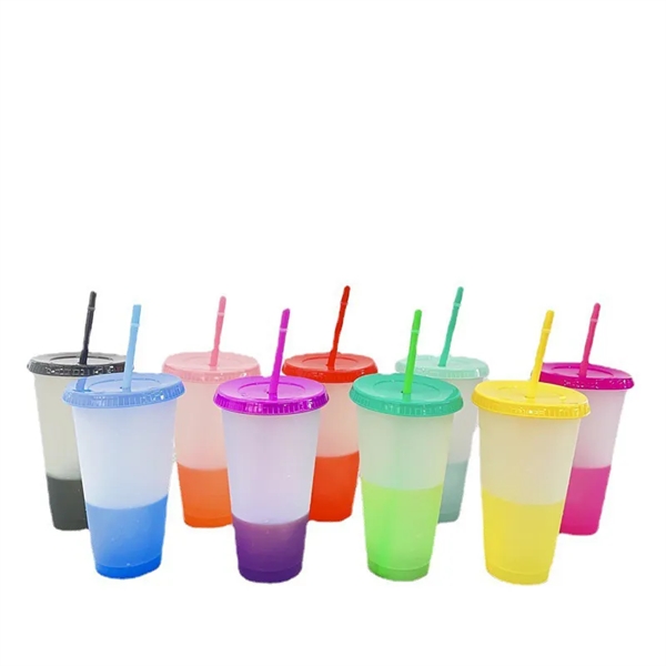 16OZ 24OZ Cold Colored Changing Tumbler Cups - 16OZ 24OZ Cold Colored Changing Tumbler Cups - Image 1 of 3