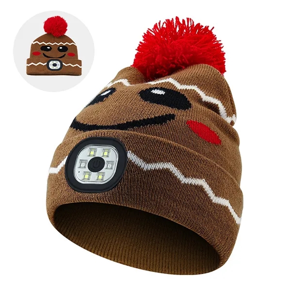 Kids Warmer Knit Beanie Hat With Light - Kids Warmer Knit Beanie Hat With Light - Image 3 of 4