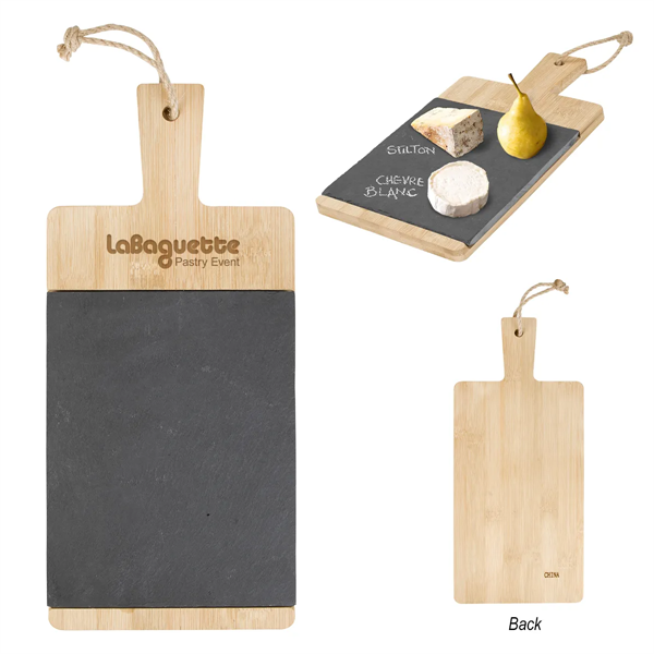 Bamboo & Slate Charcuterie Cutting Board - Bamboo & Slate Charcuterie Cutting Board - Image 4 of 4