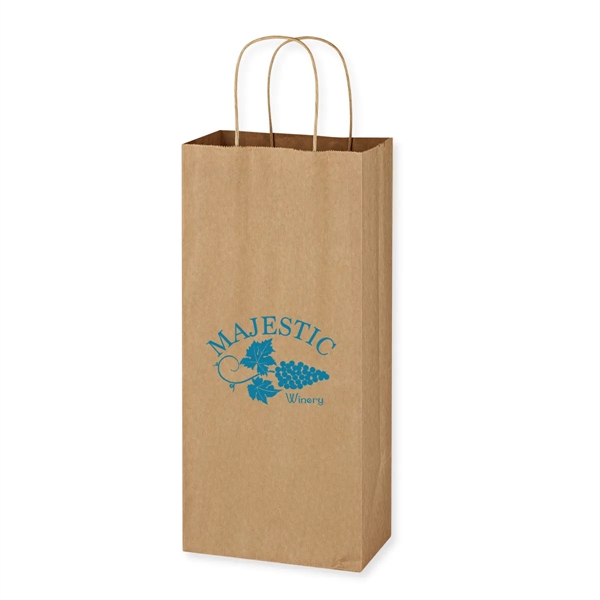 Kraft Paper Brown Wine Bag - 5.25" x 13" - Kraft Paper Brown Wine Bag - 5.25" x 13" - Image 2 of 2