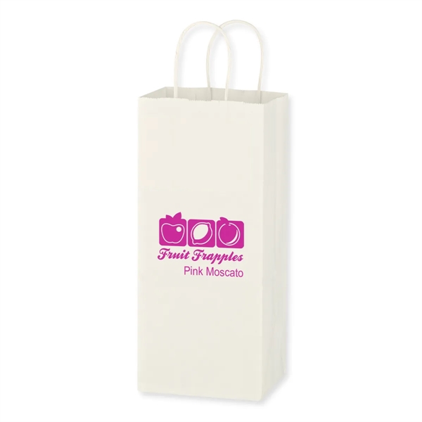 Kraft Paper White Wine Bag - 5.25" x 13" - Kraft Paper White Wine Bag - 5.25" x 13" - Image 2 of 2