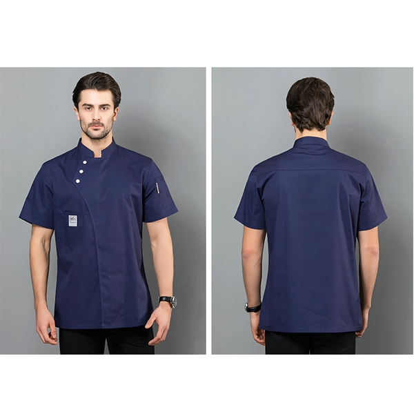 Long Short Sleeves Button Chef Coat With Aprons - Long Short Sleeves Button Chef Coat With Aprons - Image 1 of 7