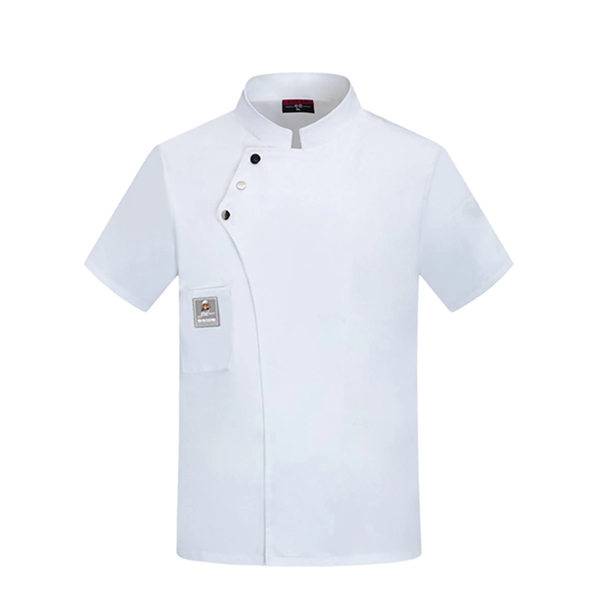 Long Short Sleeves Button Chef Coat With Aprons - Long Short Sleeves Button Chef Coat With Aprons - Image 2 of 7