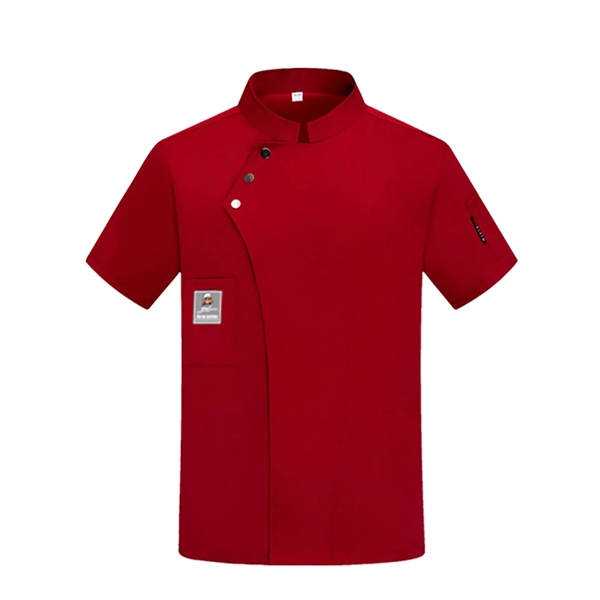 Long Short Sleeves Button Chef Coat With Aprons - Long Short Sleeves Button Chef Coat With Aprons - Image 3 of 7