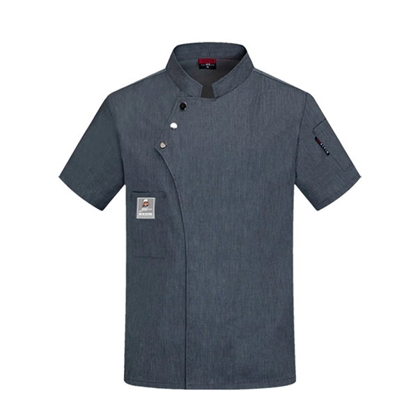 Long Short Sleeves Button Chef Coat With Aprons - Long Short Sleeves Button Chef Coat With Aprons - Image 4 of 7