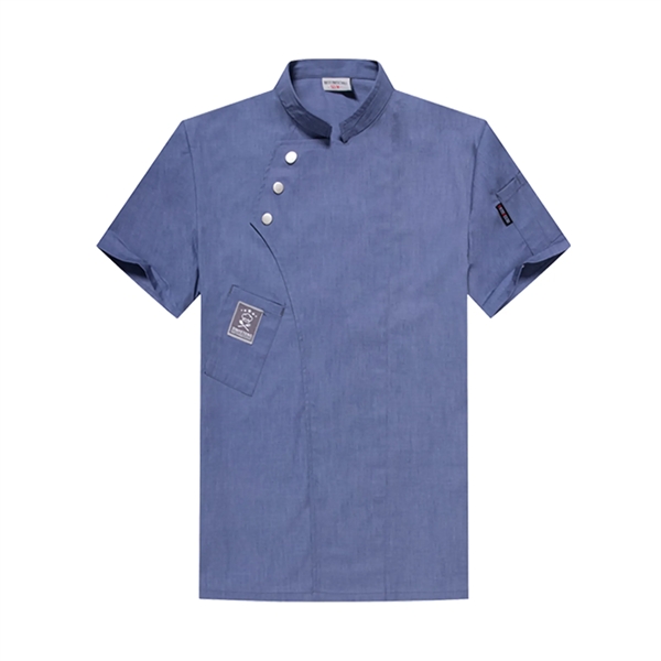 Long Short Sleeves Button Chef Coat With Aprons - Long Short Sleeves Button Chef Coat With Aprons - Image 6 of 7