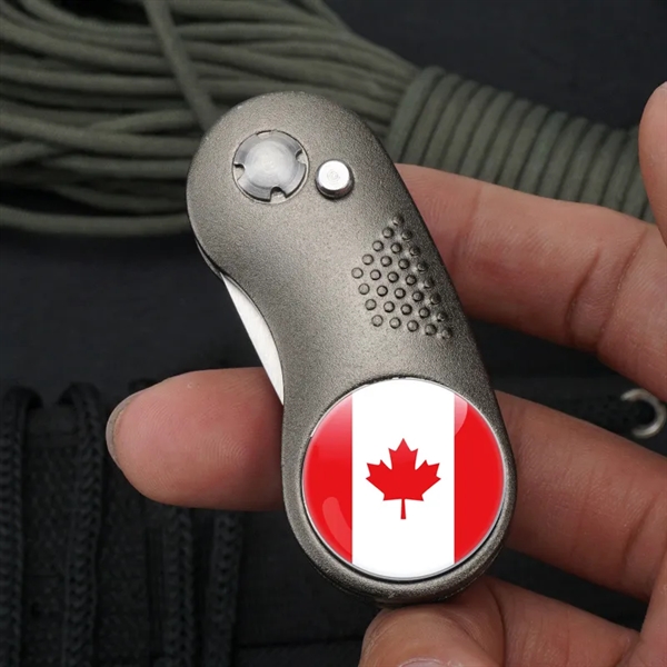 Aluminum Alloy Handle Foldable  Golf Divot Tool - Aluminum Alloy Handle Foldable  Golf Divot Tool - Image 3 of 3