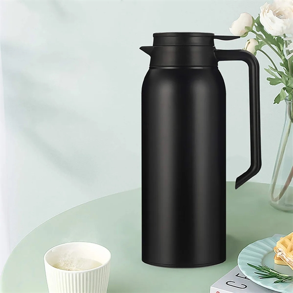 Stainless Steel Large Capacity Insulated Coffee Pot - Stainless Steel Large Capacity Insulated Coffee Pot - Image 5 of 8
