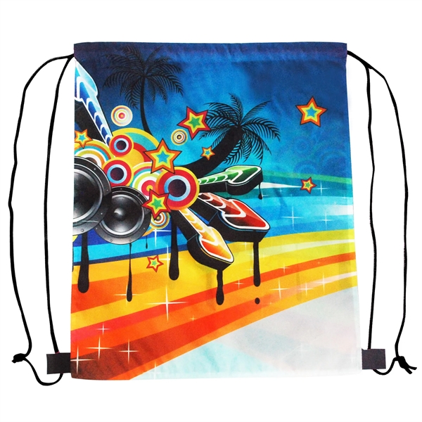 14"x17" 210D Drawstring Bag 2 Sides Full Color Printed - 14"x17" 210D Drawstring Bag 2 Sides Full Color Printed - Image 0 of 1