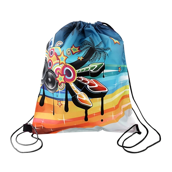 14"x17" 210D Drawstring Bag 2 Sides Full Color Printed - 14"x17" 210D Drawstring Bag 2 Sides Full Color Printed - Image 1 of 1