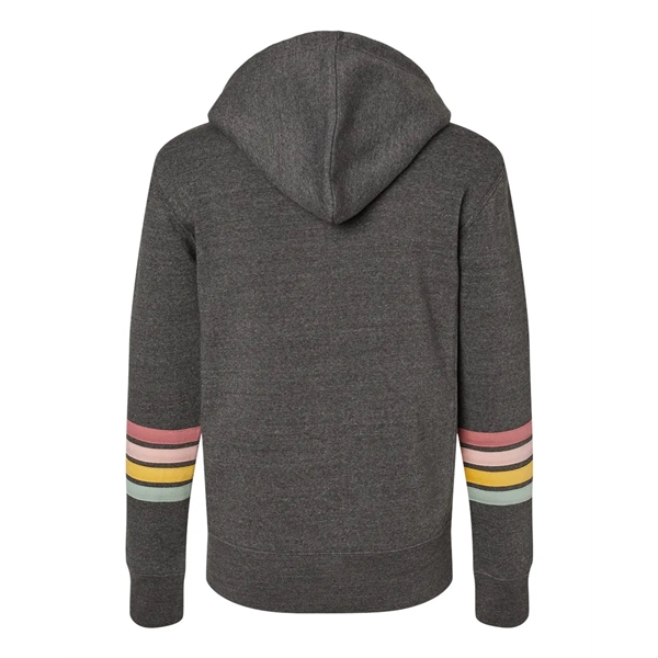 MV Sport Women's Striped Sleeves Full-Zip Hooded Sweatshirt - MV Sport Women's Striped Sleeves Full-Zip Hooded Sweatshirt - Image 4 of 4