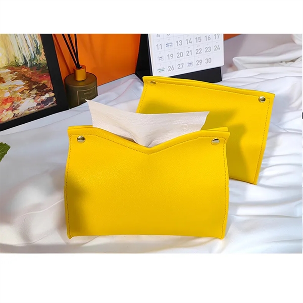 PU Paper Bag Facial Tissue Box Cover Holder - PU Paper Bag Facial Tissue Box Cover Holder - Image 3 of 3