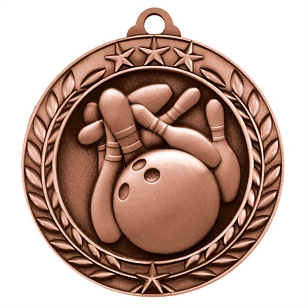 1 3/4'' BOWLING MEDAL - 1 3/4'' BOWLING MEDAL - Image 2 of 2