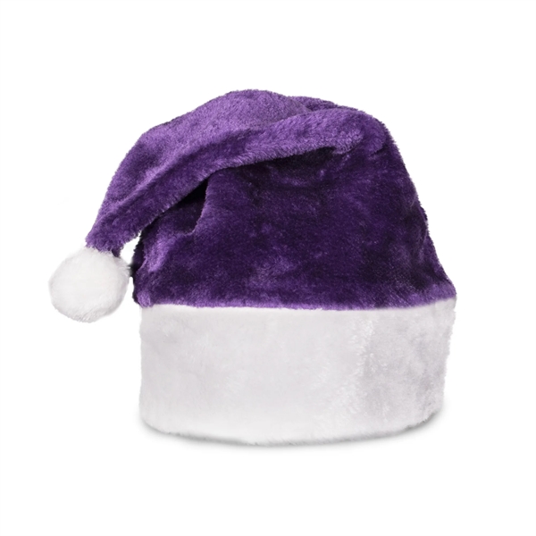 Purple Plush Santa Hat - Purple Plush Santa Hat - Image 2 of 3