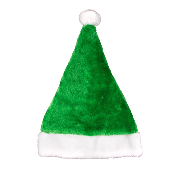 Green Plush Santa Hat - Green Plush Santa Hat - Image 2 of 3