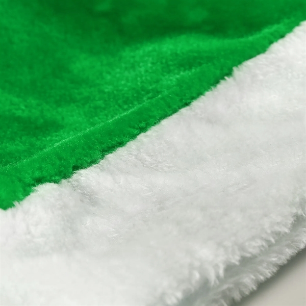 Green Plush Santa Hat - Green Plush Santa Hat - Image 3 of 3