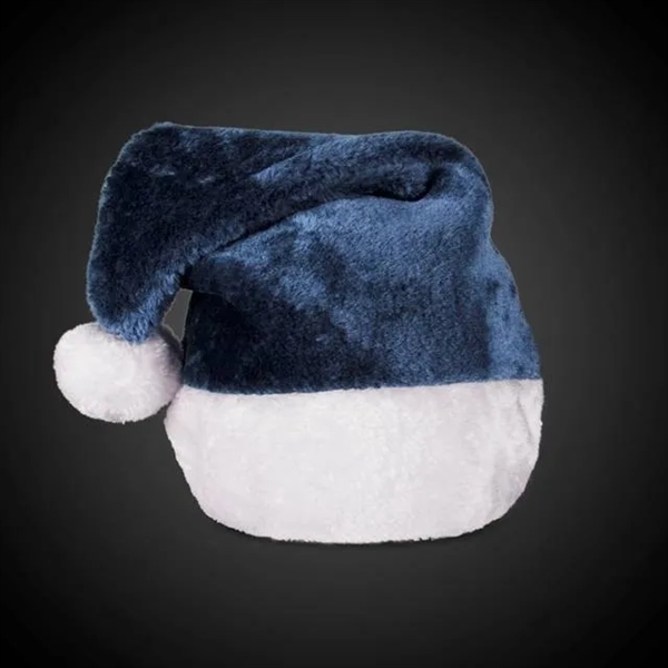 Blue Plush Santa Hat - Blue Plush Santa Hat - Image 1 of 3