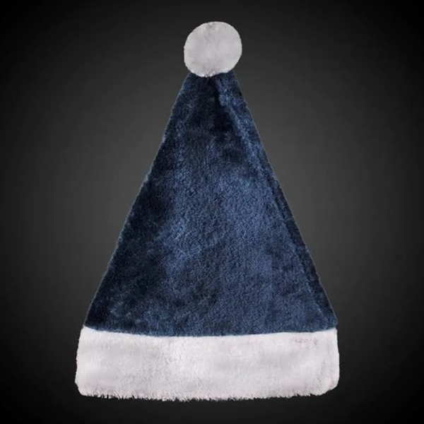 Blue Plush Santa Hat - Blue Plush Santa Hat - Image 2 of 3