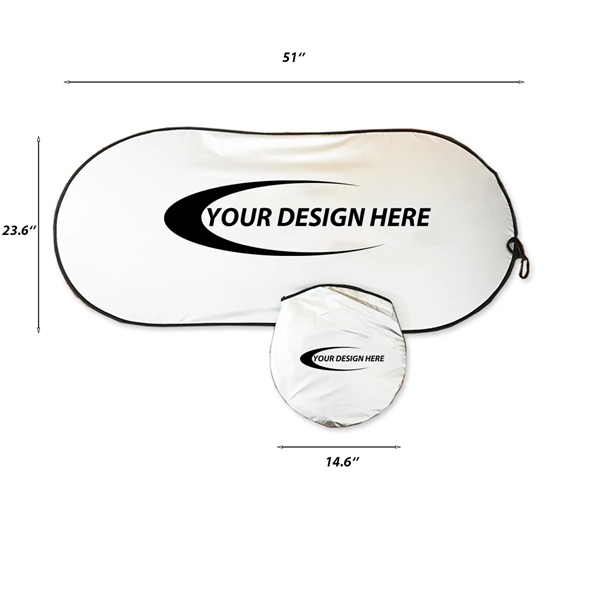 Foldable Car Windshield Sun Shade w/ Custom Imprint - Foldable Car Windshield Sun Shade w/ Custom Imprint - Image 1 of 1
