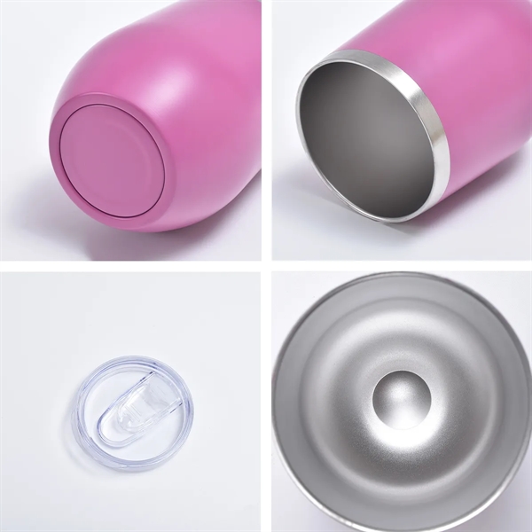 12 Oz Vaccum Insulated Wine Tumbler With Lid - 12 Oz Vaccum Insulated Wine Tumbler With Lid - Image 1 of 1