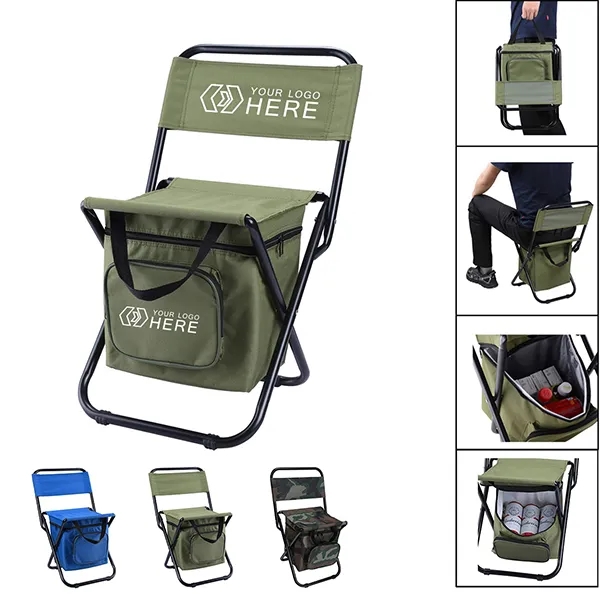 Folding Cooler Chair with Back Rest - Folding Cooler Chair with Back Rest - Image 0 of 3
