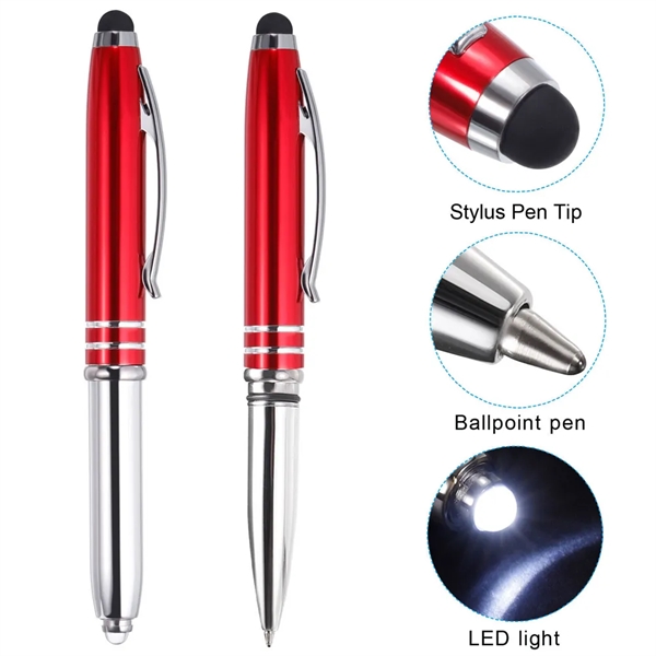 3 in 1 Metal Pen with Stylus and LED Flashlight - 3 in 1 Metal Pen with Stylus and LED Flashlight - Image 5 of 7