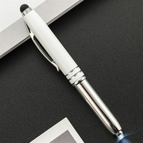 3 in 1 Metal Pen with Stylus and LED Flashlight - 3 in 1 Metal Pen with Stylus and LED Flashlight - Image 7 of 7