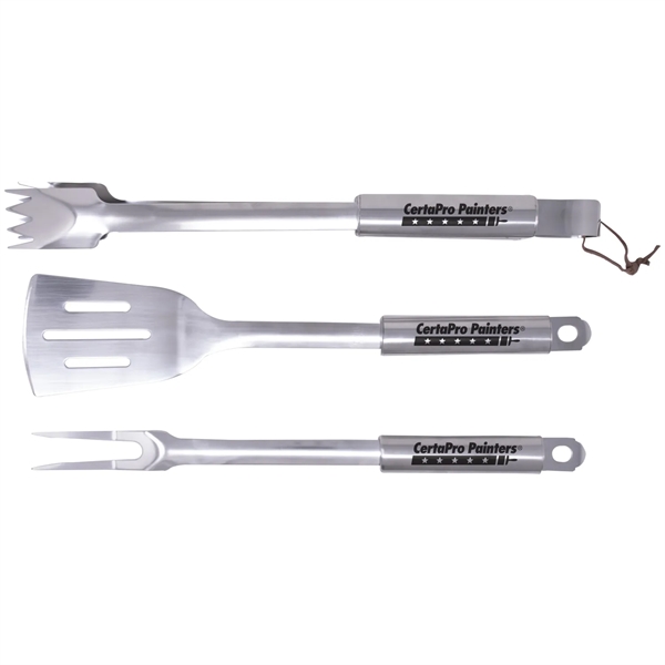 Premium Stainless Steel BBQ Set - Premium Stainless Steel BBQ Set - Image 1 of 5