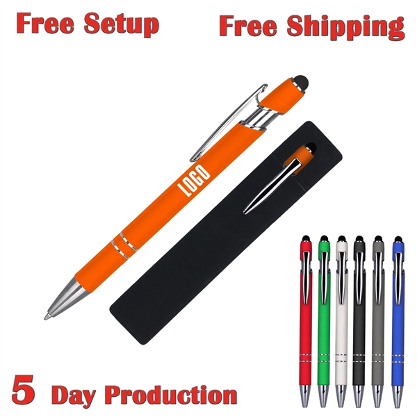 Soft-Touch Stylus Pen w/ PE-Pouch - Free Set Up & Shipping - Soft-Touch Stylus Pen w/ PE-Pouch - Free Set Up & Shipping - Image 0 of 0