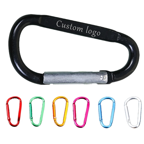 1.6"" Aluminum Carabiners D Shape Keyring Can Be Added