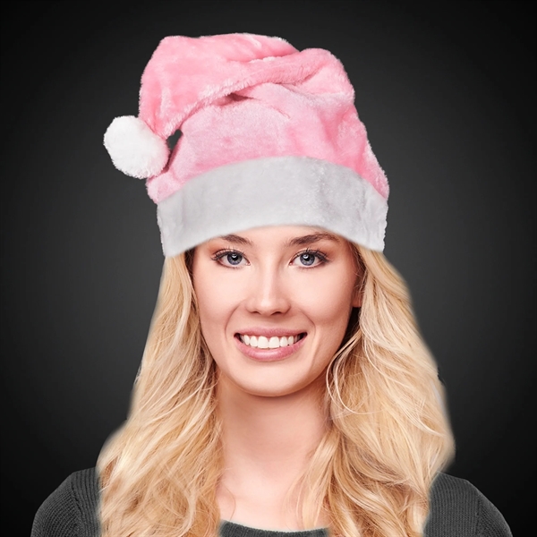 Mrs. Claus Pink Plush Santa Hat - Mrs. Claus Pink Plush Santa Hat - Image 0 of 3